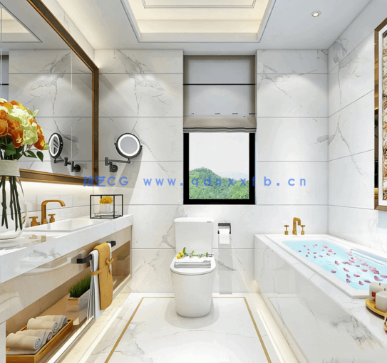 整套模型 147套卫生间模型（3Dmax源文件有材质 有场景 有灯光 ）(图9)