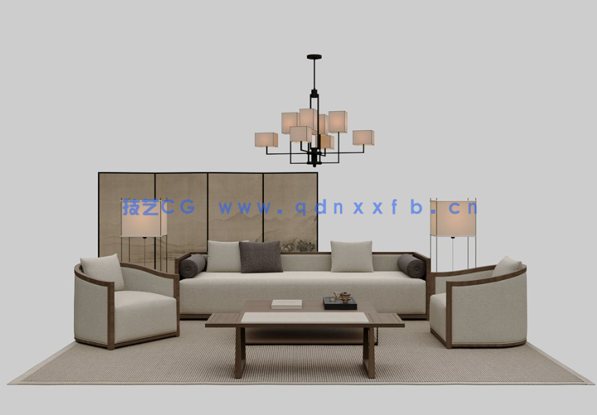 92套捕鱼人搭配好的软装搭配带max模型(图2)