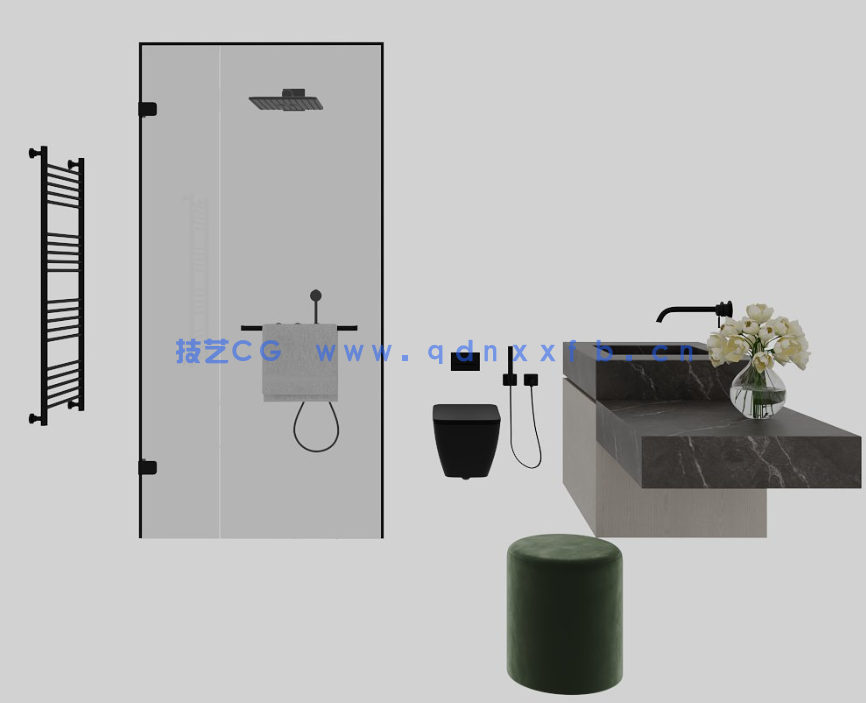 92套捕鱼人搭配好的软装搭配带max模型(图10)