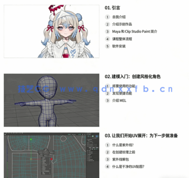 Maya二次元卡通渲染风格完整制作流程视频教程(图1)