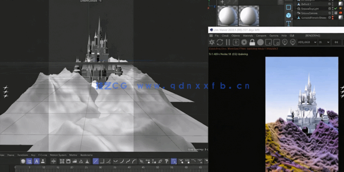 C4D与Octane梦幻云彩世界渲染制作流程视频教程(图2)
