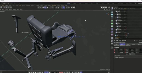 C4D与Arnold电竞座椅完整制作工作流程视频教程(图3)
