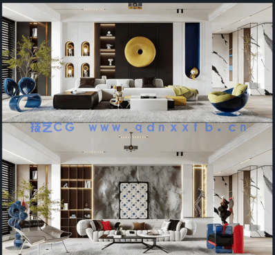 3DMax场景模型高颜值家装各空间（184套）(图2)