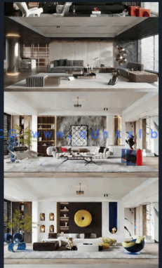 3DMax场景模型高颜值家装各空间（184套）(图4)