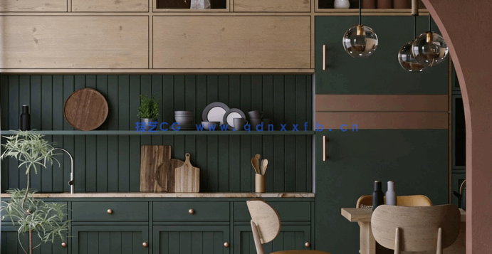 [3dsmax] 3DsMax与Corona Renderer厨房室内设计技术视频教程(图1)