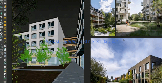 [3dsmax] 3dsMax与Corona 9逼真建筑外部场景照明技术视频教程(图2)