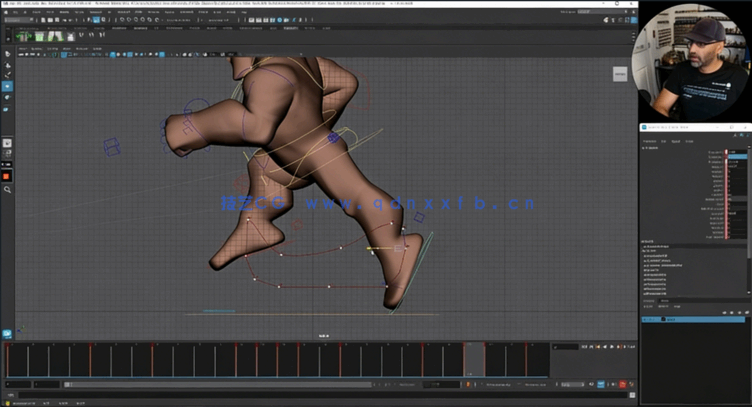 Maya卡通角色跑步运动循环动画制作视频教程(图2) Maya卡通角色跑步运动循环动画制作视频教程(图2)