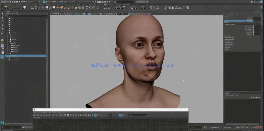 Maya摄影测量捕捉数据构建逼真人物面部视频教程 (图3)