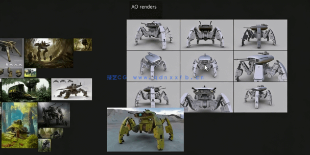 Maya蜘蛛坦克硬表面建模工作流程视频教程(图4)