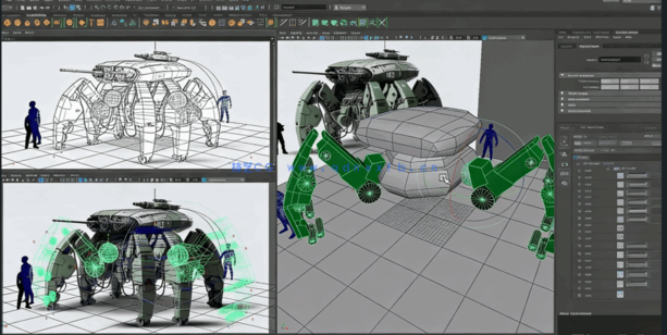 Maya蜘蛛坦克硬表面建模工作流程视频教程(图2)