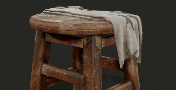 3dsmax与Substance Painter木质板凳完整制作流程视频教程(图2)