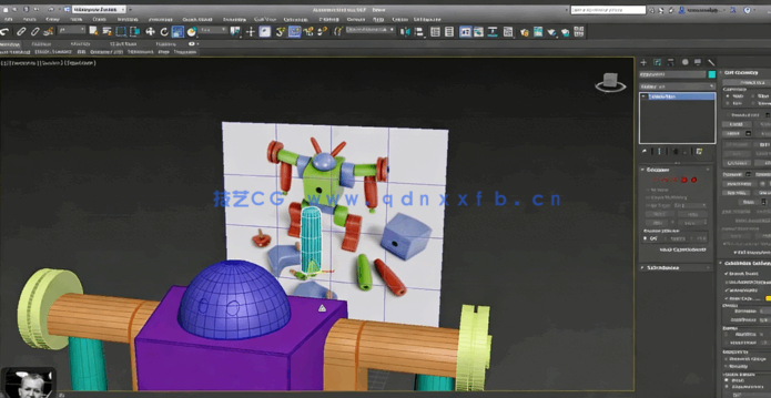 3dsmax积木机器人玩具建模制作视频教程(图2)