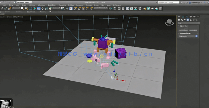 3dsmax积木机器人玩具建模制作视频教程(图3)
