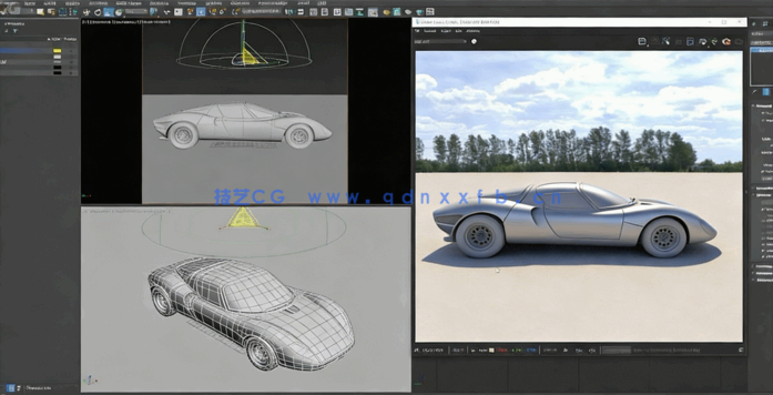 3dsmax与Vray逼真汽车照明着色和渲染技术视频教程(图2)
