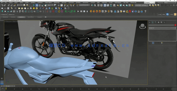 3dsmax与Corona摩托车硬表面建模技术视频教程(图1)