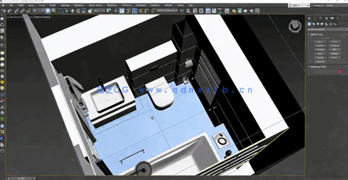 [3dsmax] 【中文字幕】3dsMax室内设计浴室项目设计训练视频教程(图4)