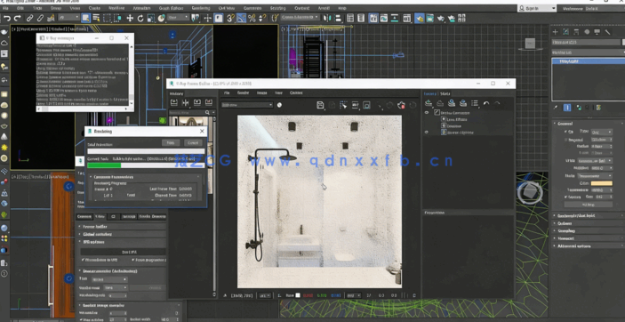 [3dsmax] 【中文字幕】3dsMax室内设计浴室项目设计训练视频教程(图5)