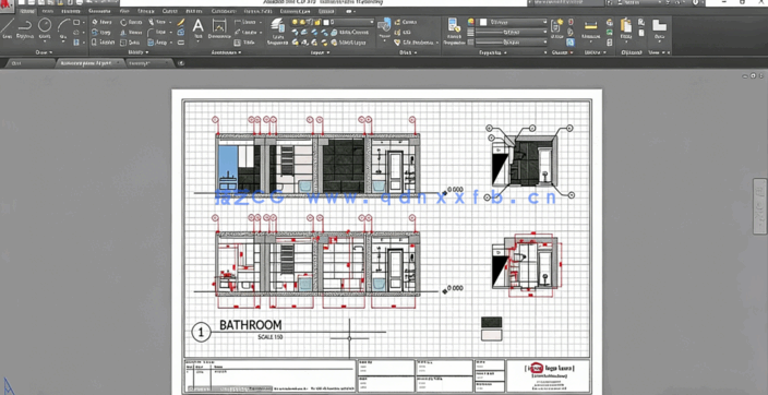 [3dsmax] 【中文字幕】3dsMax室内设计浴室项目设计训练视频教程(图6)