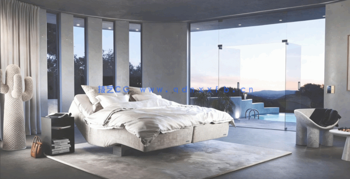 [3dsmax] 3Dmax室内家居被子枕头等模型覆盖训练视频教程(图3)