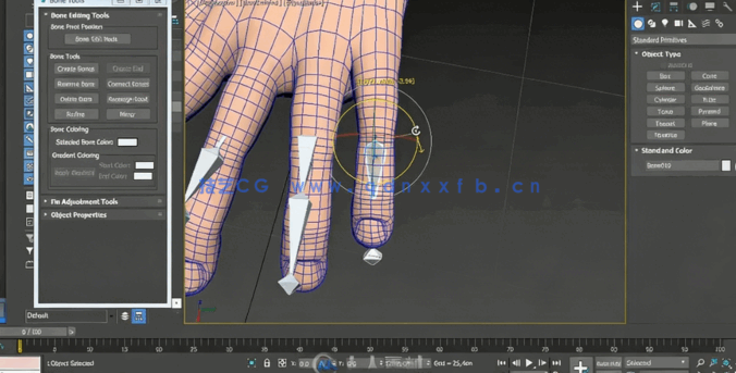 [3dsmax] 3dsmax手部骨骼关节控制动画技术训练视频教程(图1)