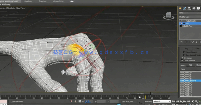 [3dsmax] 3dsmax手部骨骼关节控制动画技术训练视频教程(图3)