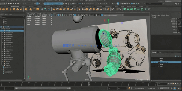 Maya机器人角色建模渲染技术训练视频教程(图3)