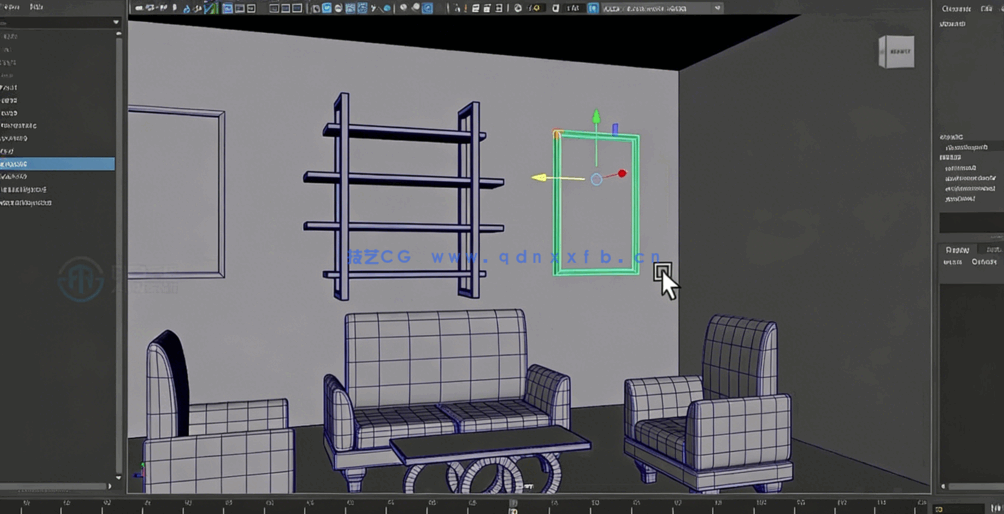  Maya客厅家具3D室内设计技术训练视频教程(图2)