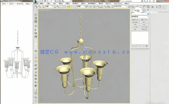 3DMAXloft吊灯建模视频教程(图2)