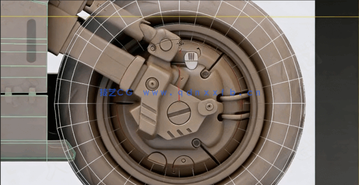 【中文字幕】3dsmax摩托车从2D概念图到3D建模制作视频教程(图4)