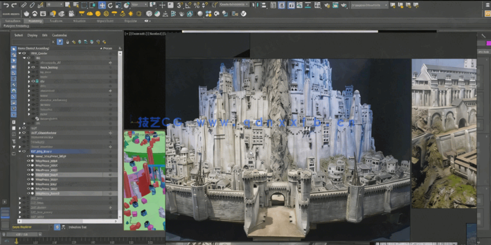 3dsmax与Vray魔戒刚铎城完整制作流程视频教程(图3)