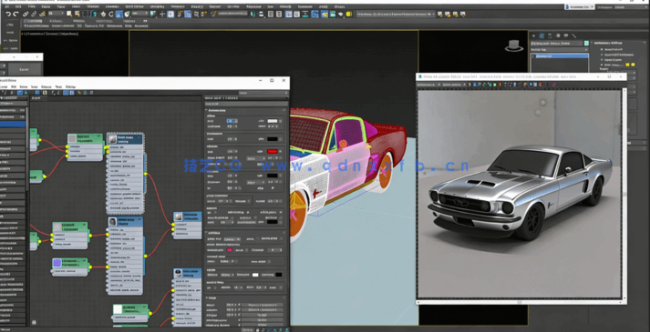3dsMax野马汽车建模完整制作工作流程视频教程 (图3)