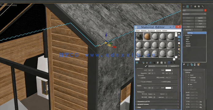 3dsmax与Corona逼真小木屋渲染图制作视频教程(图5) 3dsmax与Corona逼真小木屋渲染图制作视频教程(图5)
