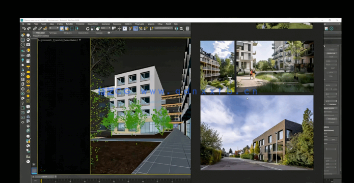 3dsMax与Corona 9逼真建筑外部场景照明技术视频教程(图3)