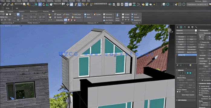 3dsmax建筑景观3D建模综合训练视频教程(图4)