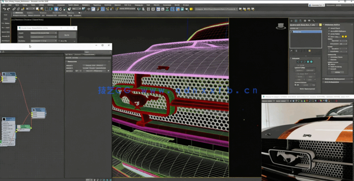 3dsMax野马汽车建模完整制作工作流程视频教程(图4)