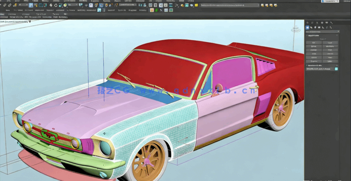 3dsMax野马汽车建模完整制作工作流程视频教程(图5)