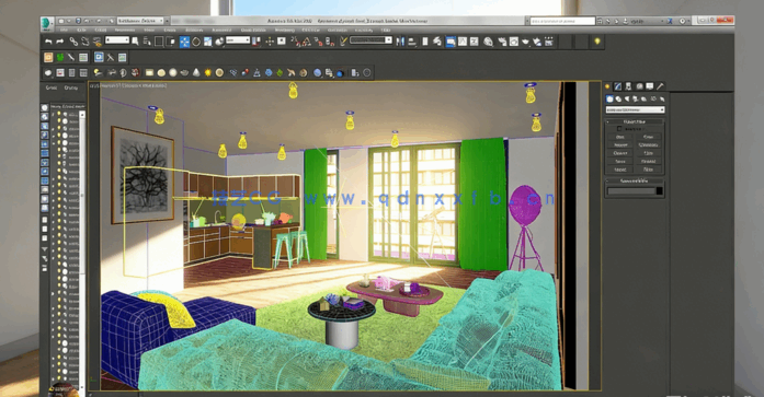 3dsmax三维室内场景人物添加制作视频教程(图2)