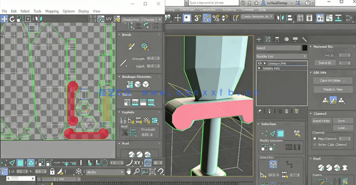 [3dsmax] 3dsmax中UV贴图布局技术视频教程(图2)