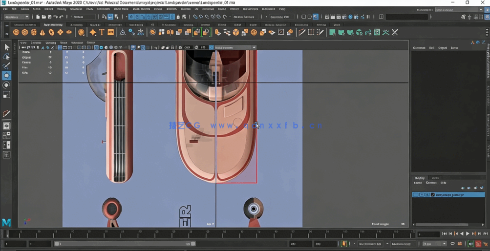 Maya星球大战科幻飞船建模制作完整流程视频教程(图4)
