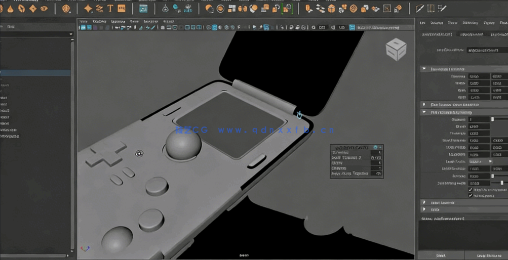 Maya掌上游戏机完整建模制作流程视频教程(图6)