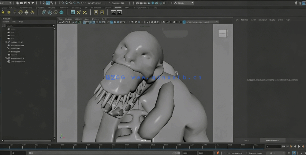Maya恐怖黑暗概念艺术丧尸生物制作流程视频教程(图1)
