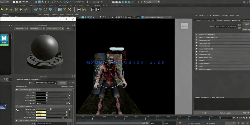Maya恐怖黑暗概念艺术丧尸生物制作流程视频教程(图5)