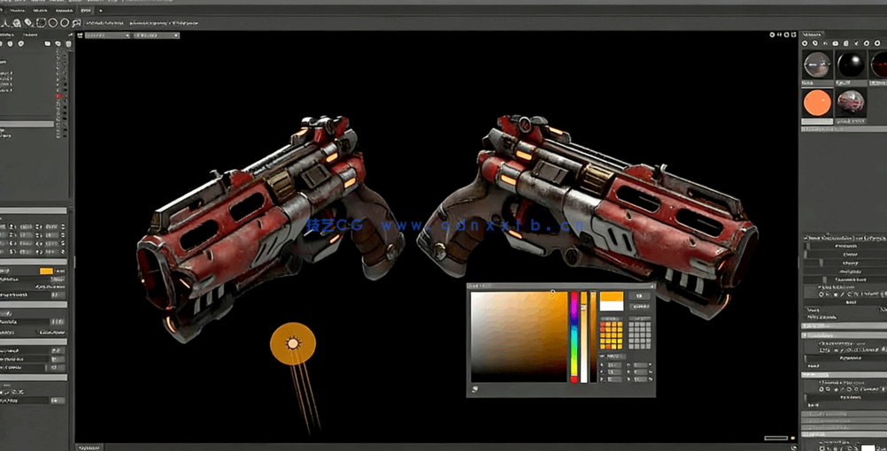 Maya科幻游戏武器建模与贴图制作视频教程(图7)