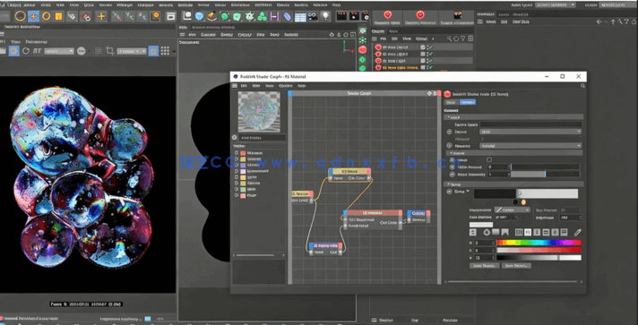 Cinema 4D与Redshift水晶形状物体实例制作视频教程(图3)