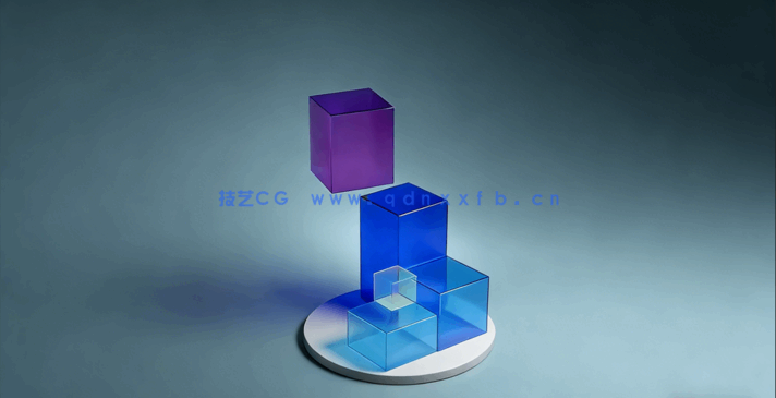  C4D与Redshift玻璃几何体循环动画制作视频教程(图5)