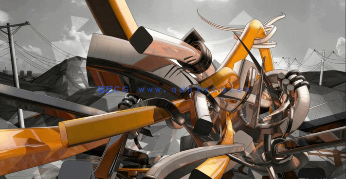 C4D与PS抽象几何NFT加密艺术创作训练视频教程(图3) C4D与PS抽象几何NFT加密艺术创作训练视频教程(图3)