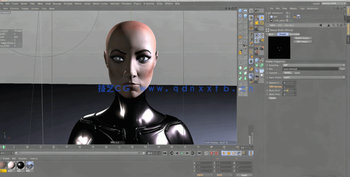 C4D科幻女性角色概念艺术设计工作流程视频教程 (图2)