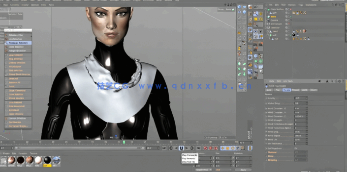 C4D科幻女性角色概念艺术设计工作流程视频教程 (图3)