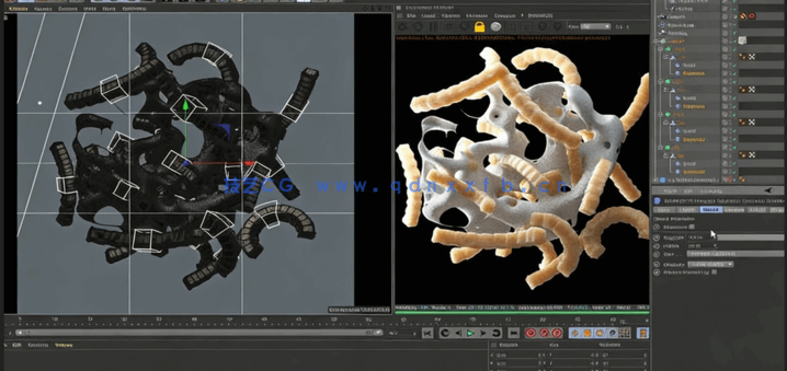C4D逼真薯条食品完整制作流程视频教程(图2)