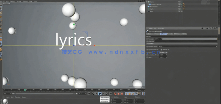 C4D音乐歌词文字MG动画实例制作视频教程 (图1)